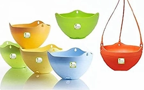 Glorya Multicolour Hanging Planter (Set of 5),hanging suspension frame