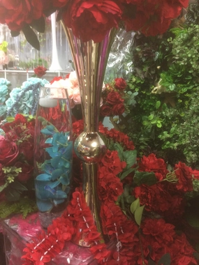 Gold 28" Reversible Tall Vase MV025-70/mv025-75,aesthetic flower vase