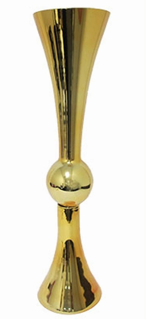 Gold 35" Reversible Tall Vase MV025-90,aesthetic flower vase