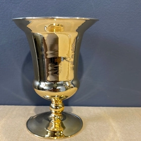 Gold 5 lamp work Small bud Glass Vase urn shape,aesthetic flower vase