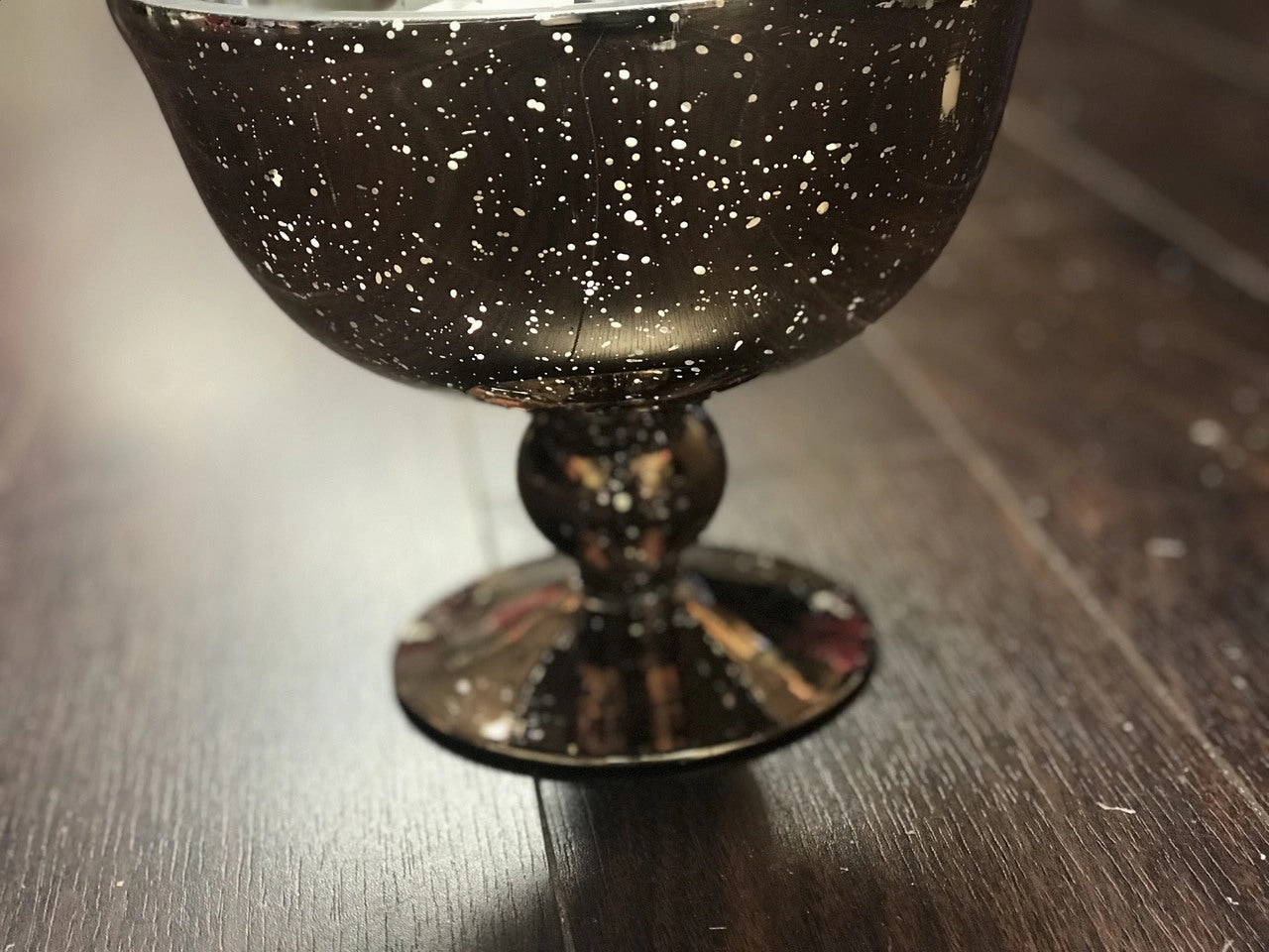 Gold Mercury Glass Bowl Vase 7"x6"H