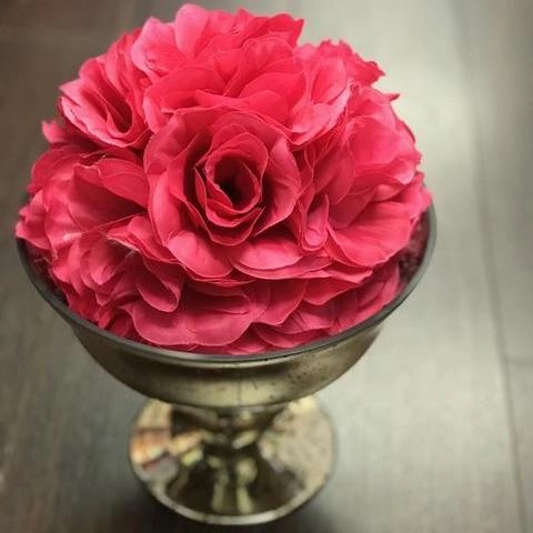 Gold Mercury Glass Bowl Vase 7"x6"H,aesthetic flower vase