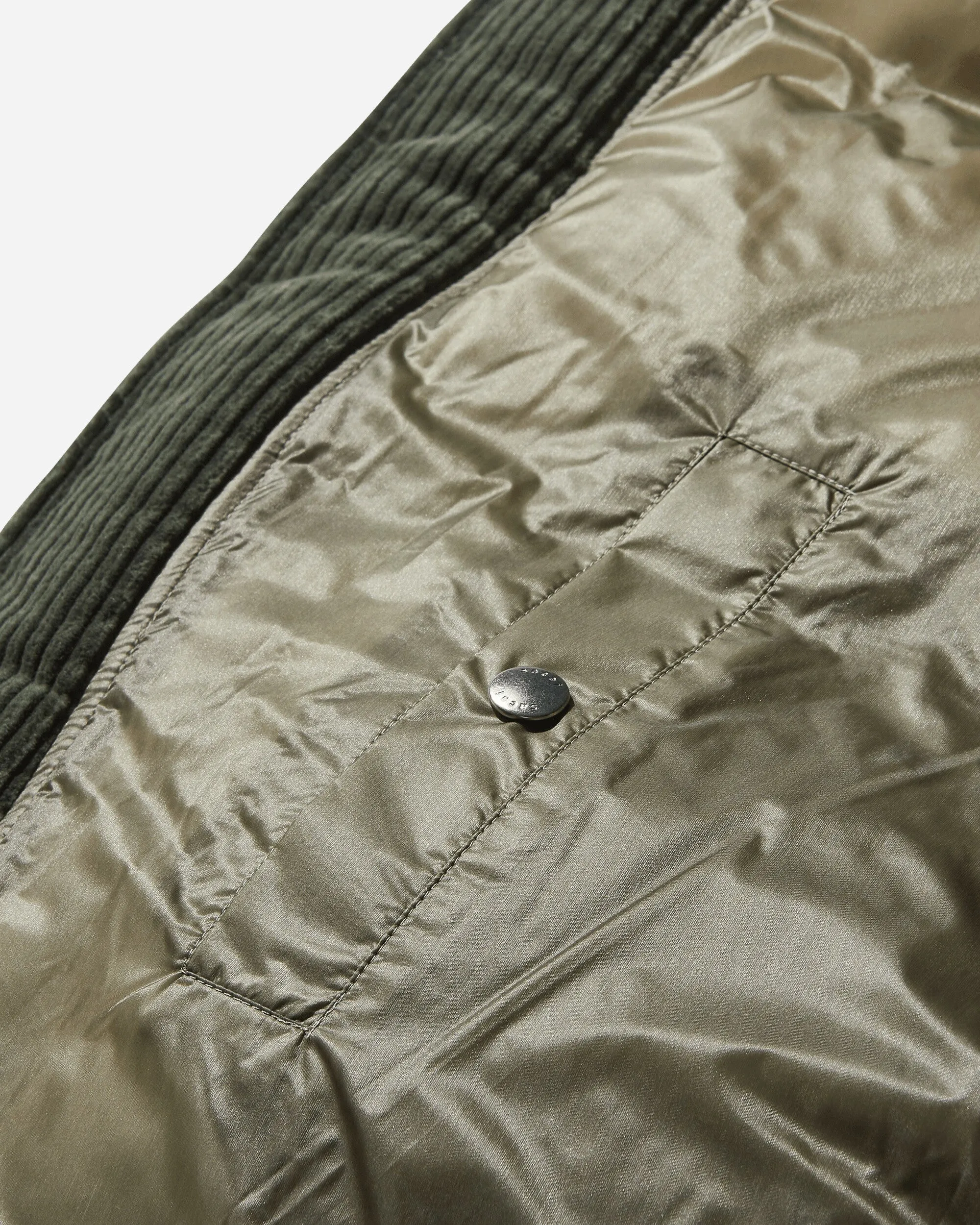 Gonz Multi-Patch Cord-Weste mit Steppung in Khaki