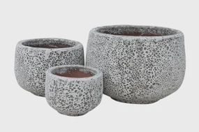 Gorgeia Squat Planter - White Coral,terracotta plant pot