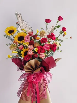 Grand Opening Flower Stand,realistic flower bouquet 