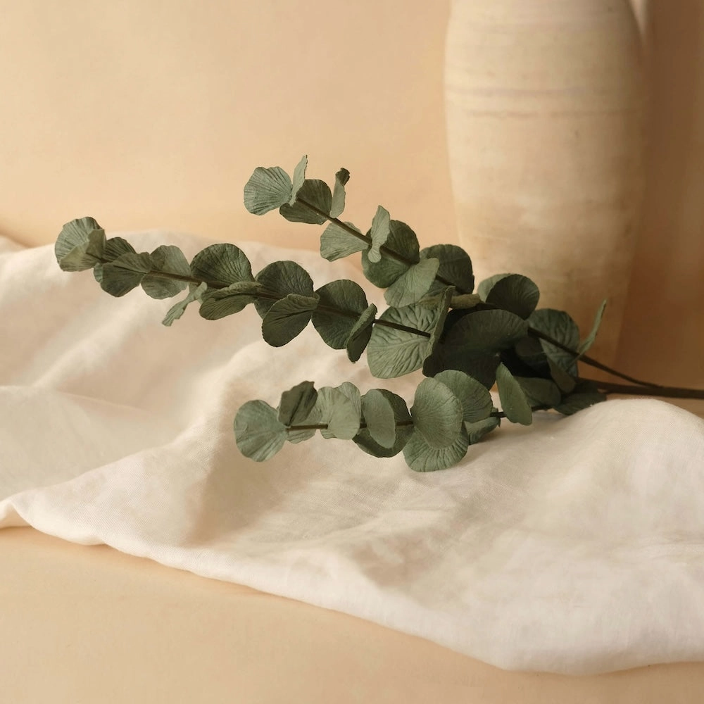 Grande branche d'eucalyptus en papier vert,mother's day bouquet