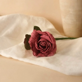 Grande Rose Lady en papier bordeaux,mother's day bouquet