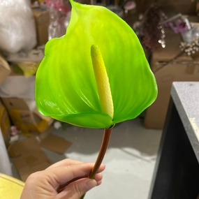 Green Anthurium Tropical Artificial Real Touch flower realistic flower bouquet  