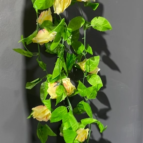 Green Artificial Flower Ivy leaf Garland with champagne flower wedding greenery 2.2m artificial flower bouquet  