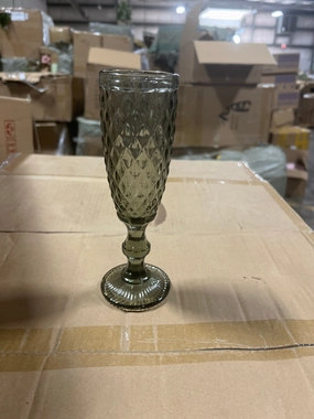 Green Color diamond Champagne Flute(20cm*5.8cm),aesthetic flower vase