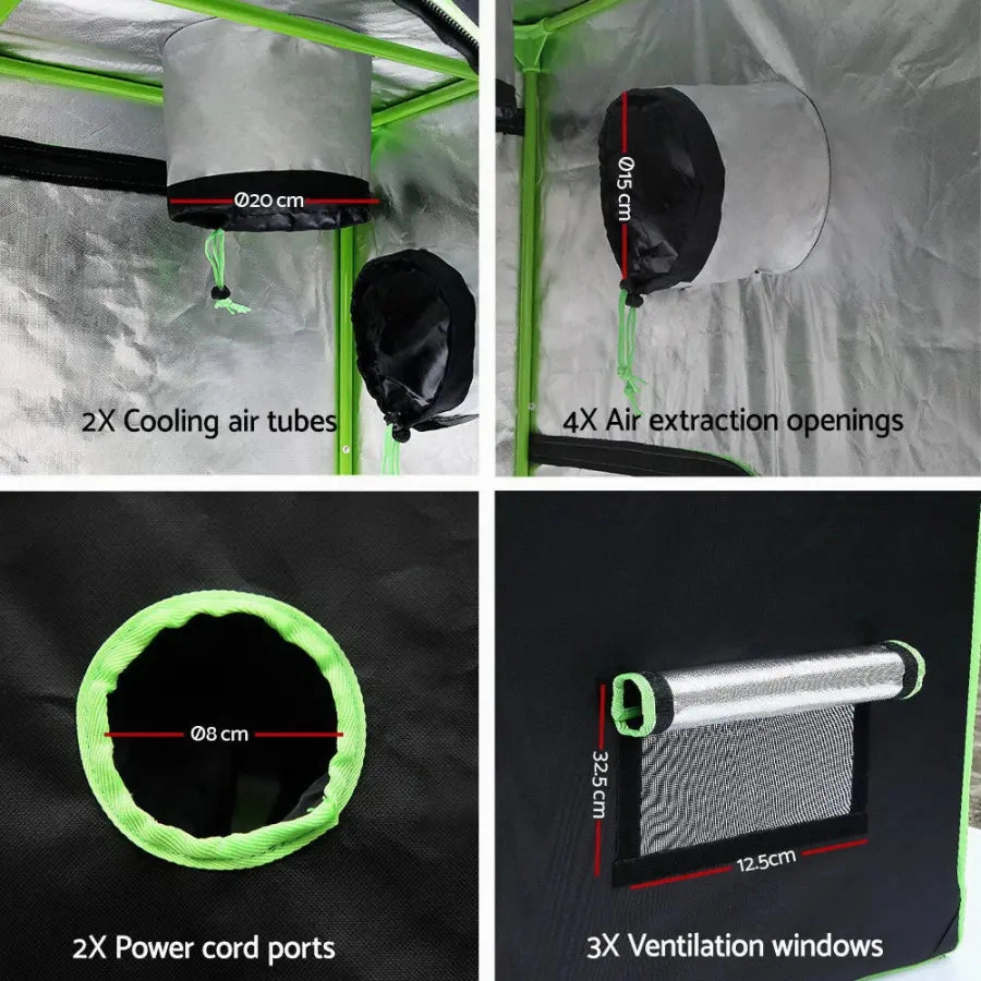 Green Fingers Grow Tent 120 x 60 x 150cm Hydroponics Indoor Kit Grow System