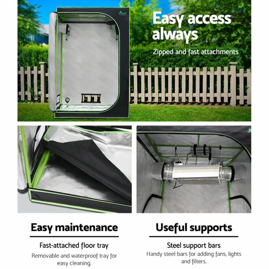 Green Fingers Grow Tent Kits 1680D Oxford 120X60X180CM Hydroponics Grow System
