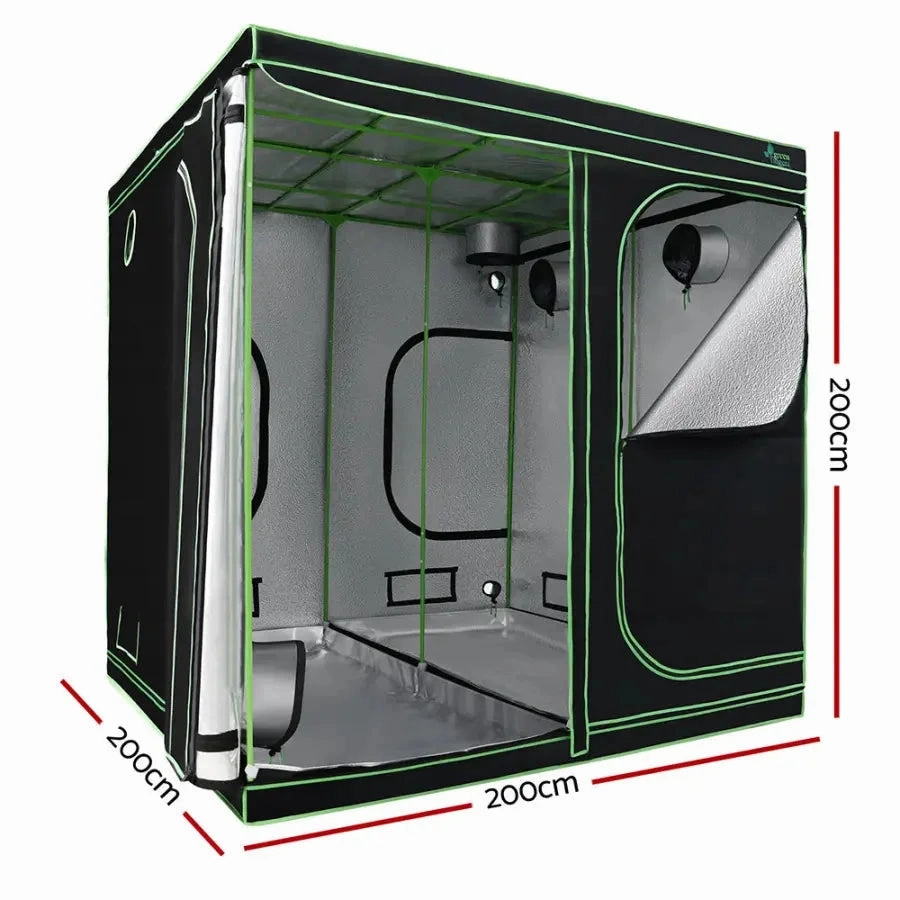 Green Fingers Grow Tent Kits 200x 200 x 200cm Hydroponics Indoor Grow System