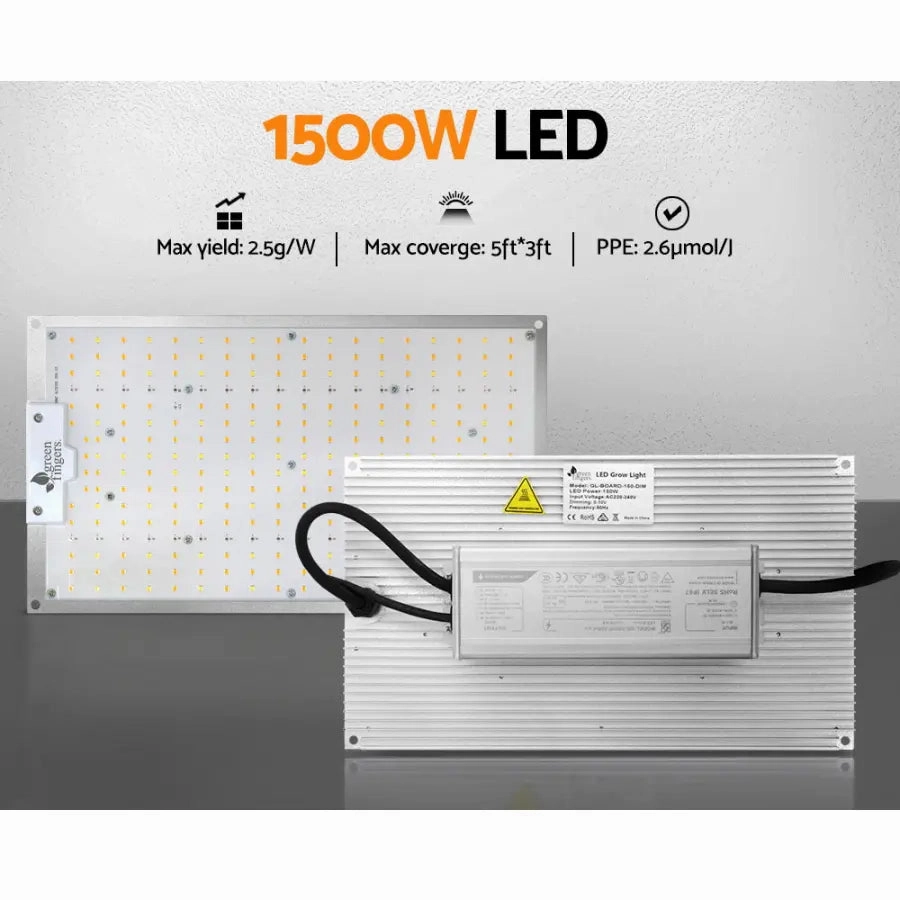 Green Fingers Max 1500W LED Grow Light Full Spectrum Indoor Veg Flower All Stage