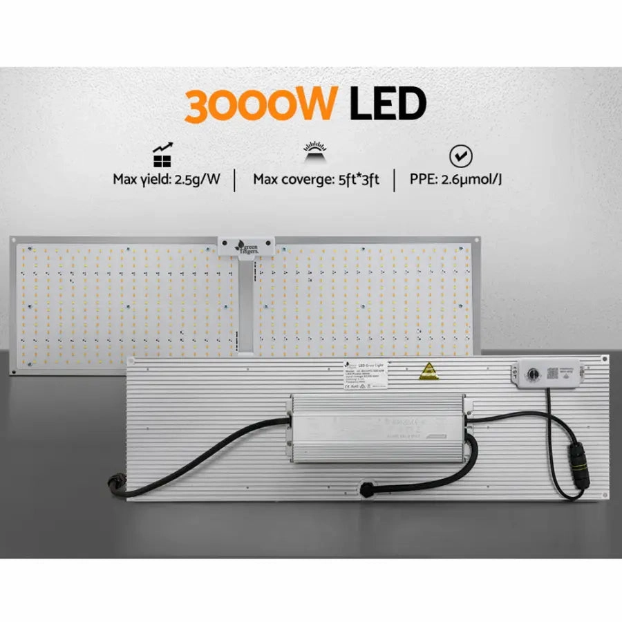Green Fingers Max 3000W LED Grow Light Full Spectrum Indoor Veg Flower All Stage