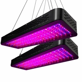 Green Fingers Set of 2 LED Grow Light Kit Hydroponic System 2000W Full Spectrum Indoor,garden yard decoration