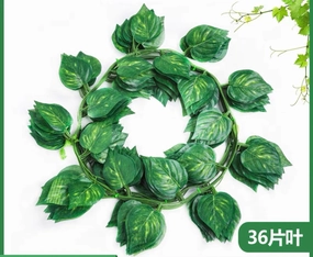 Green garland leaf with Artificial leaf wedding greenery Pothos artificial flower bouquet  