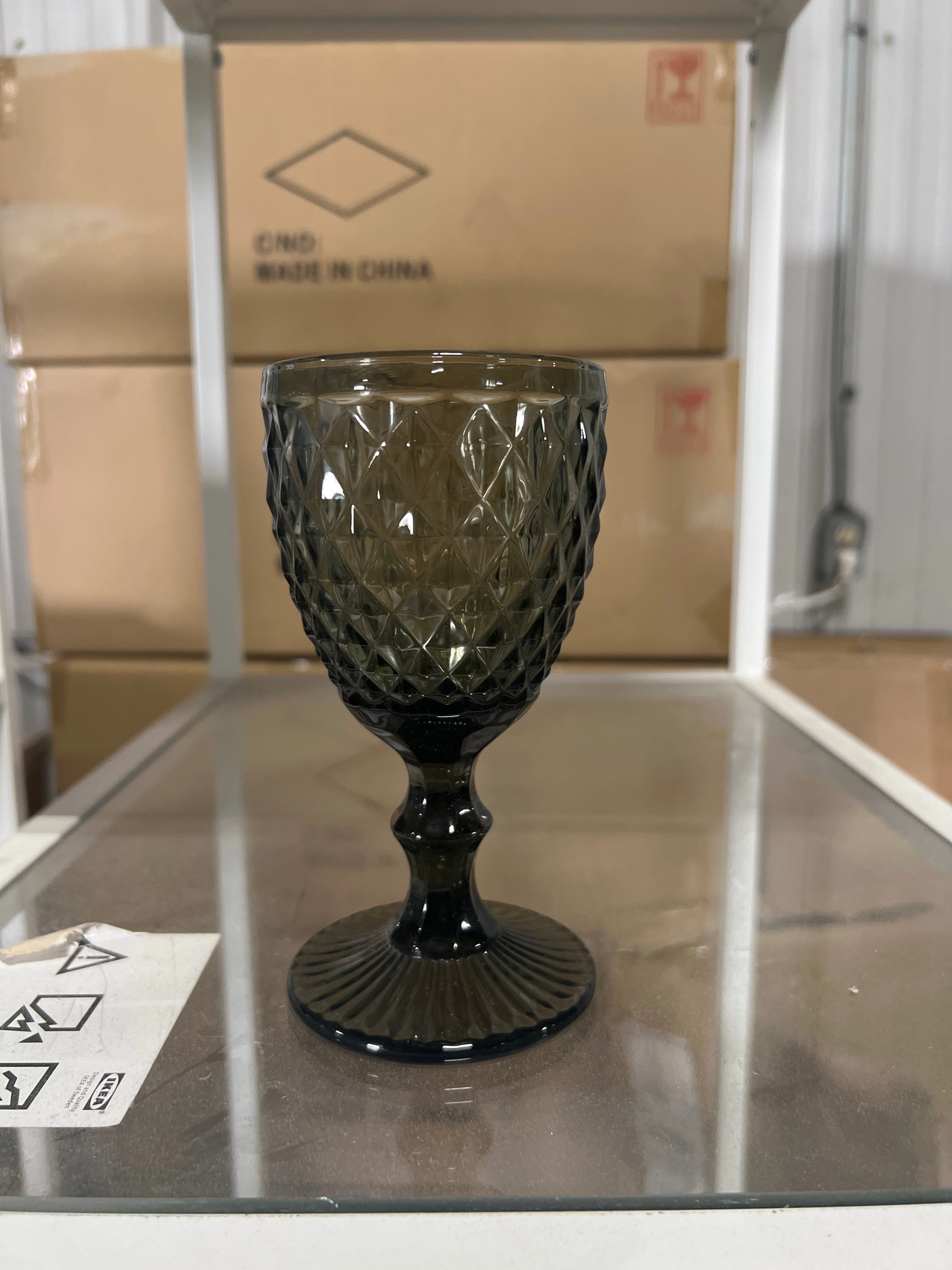 Green/Grey Color diamond drinking Glass drinkware cup goblet,aesthetic flower vase
