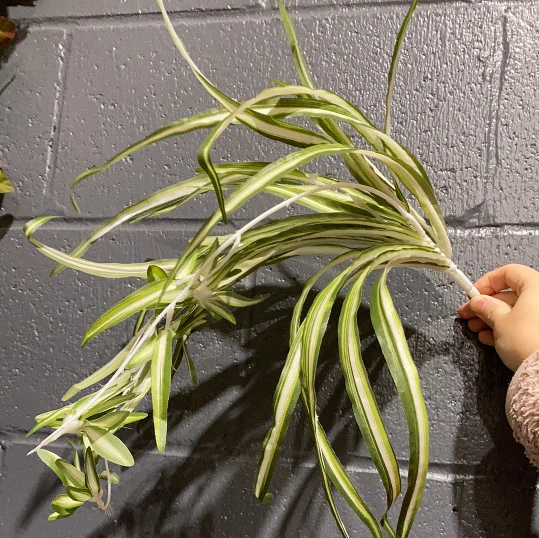 Green Spider plant for Wedding home decor realistic flower bouquet  