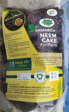 Greenrich Neem Cake (1 Kg),potted plant decor