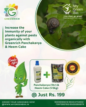 Greenrich Panchakavya and Neem Cake (Combo),potted plant decor