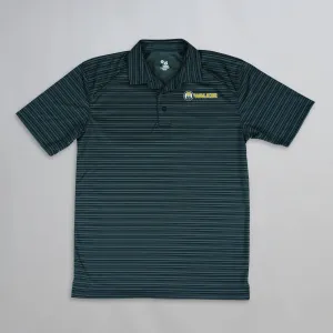 Grau gestreiftes Polo-Shirt