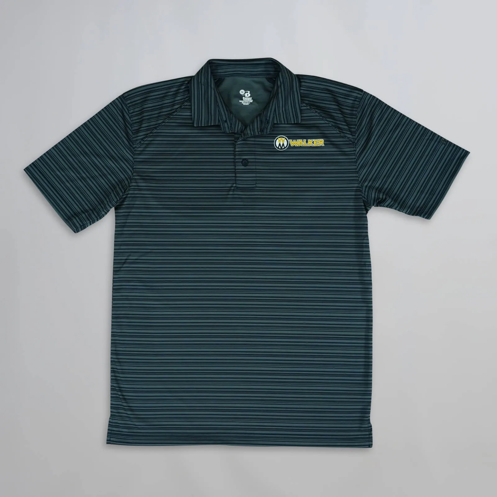 Grau gestreiftes Polo-Shirt
