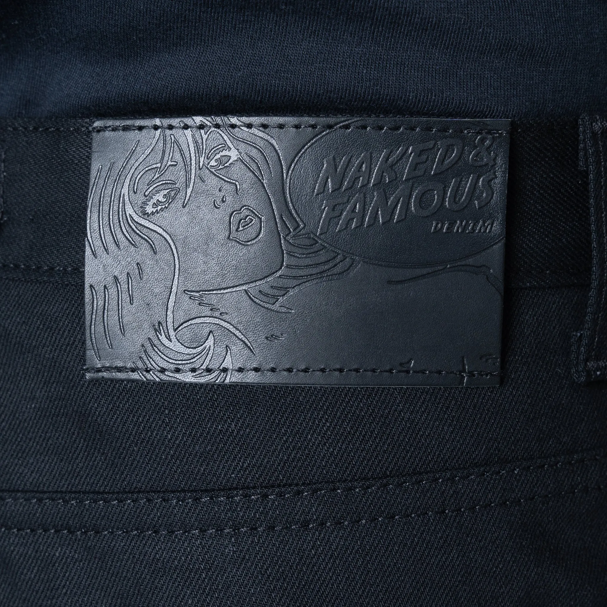 Groovy Guy - Solides Schwarz Selvedge