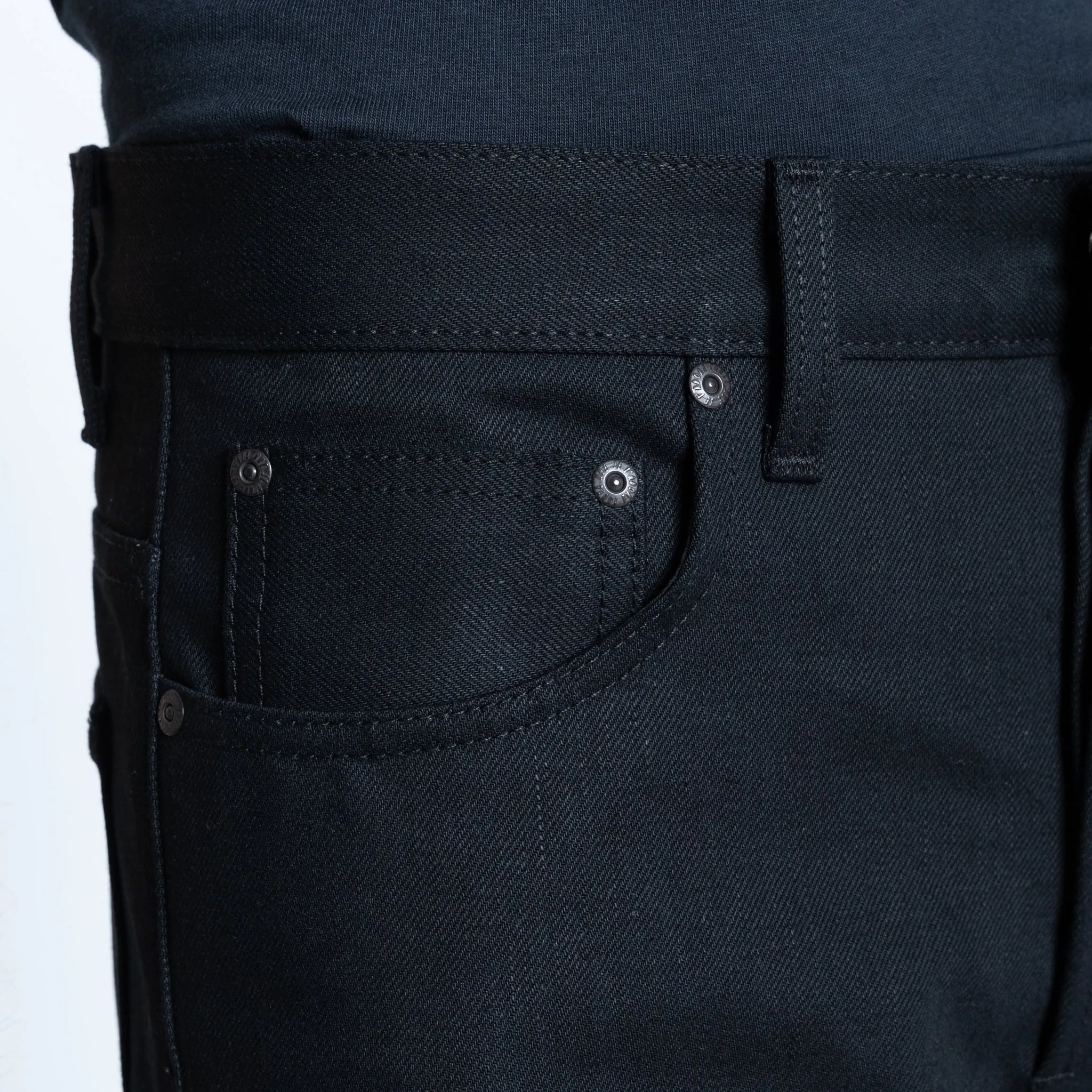 Groovy Guy - Solides Schwarz Selvedge