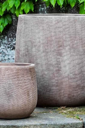 Handspun LInen Antico Terra Cotta Planter Small,indoor flower container
