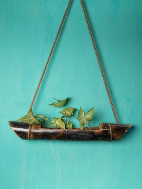Hanging Bamboo Planter,hanging suspension frame