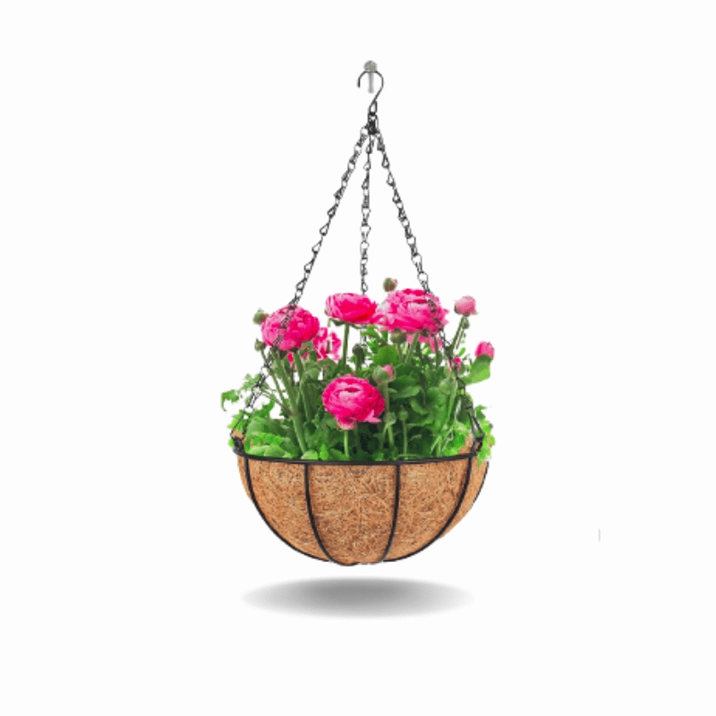 Hanging Coir Planter (Metal Hanger),hanging suspension frame