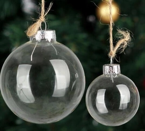Hanging Glass 3" Round Christmas Ball for ornament diy,aesthetic flower vase