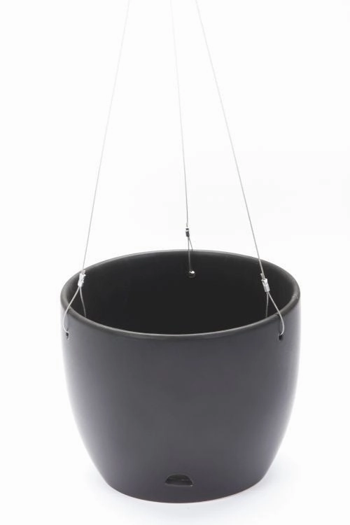 Hanging Pot Matte Black,terracotta plant pot