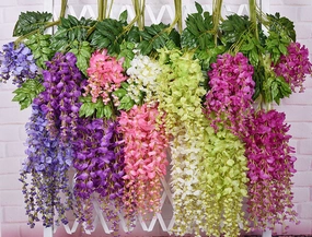 Hanging wisteria (Fushia)-HAN1-3 artificial flower bouquet  