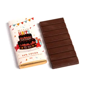 Happy Birthday Chocolate Bar, 85g,faux bloom stem 