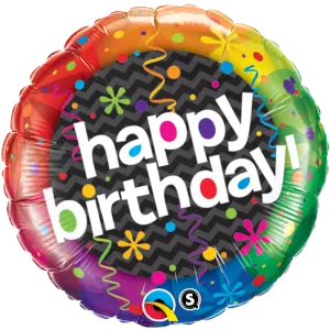 Happy Birthday Helium Balloon,realistic flower bouquet 