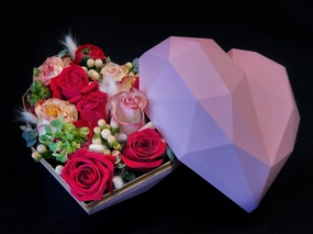 Heart Shape Flower Box,mother's day bouquet