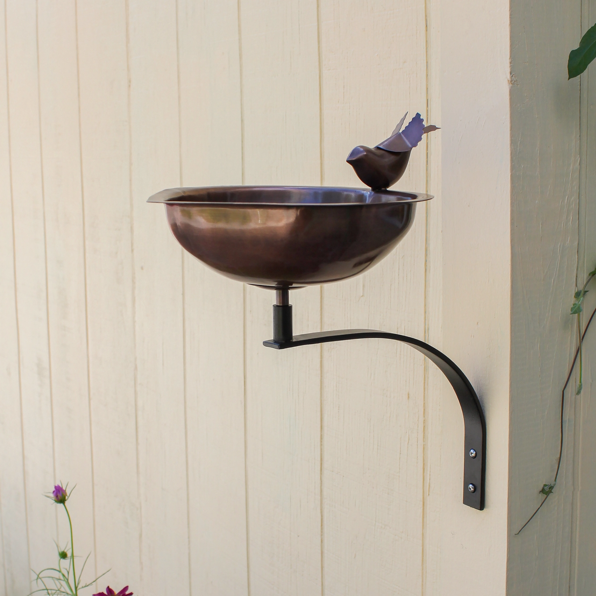 Heart Shaped Birdbath & Wall Mount Bracket