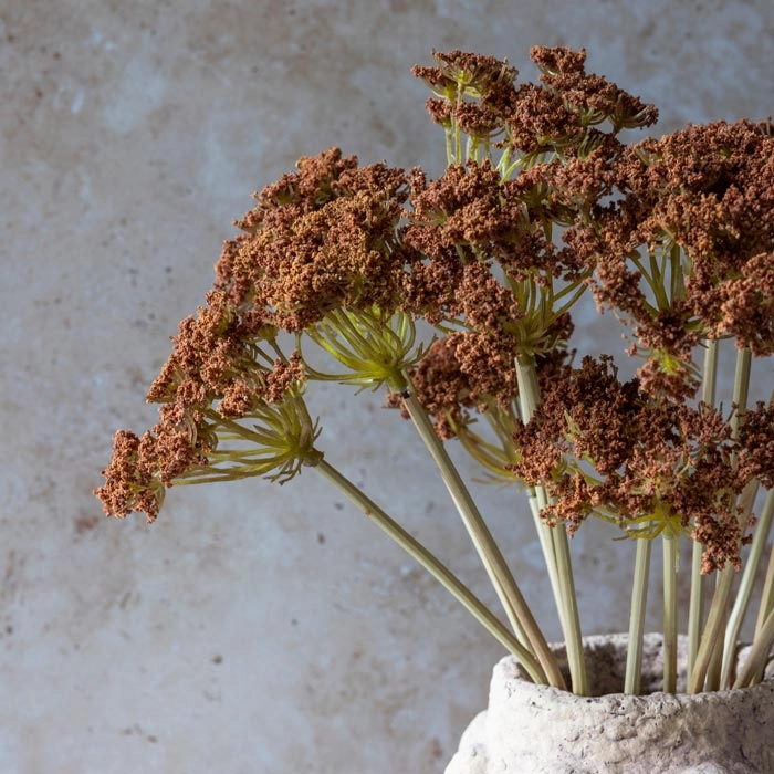 Henna Yarrow Bunch Stem 48cm,dried artificial flower
