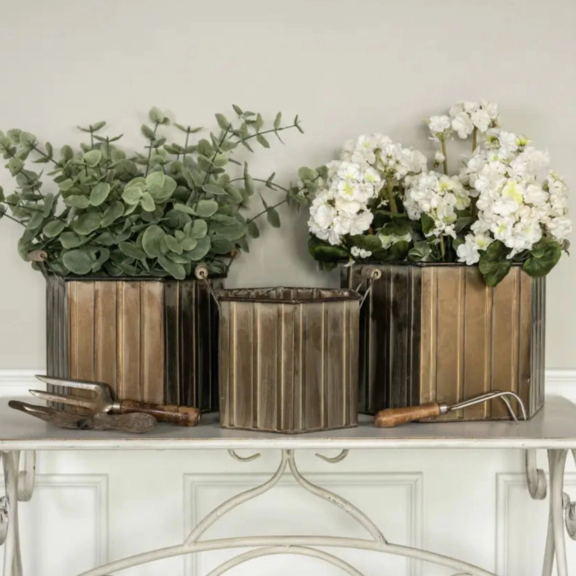 Hexagon Bucket Set,classic ceramic flowerpot