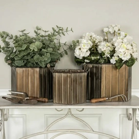 Hexagon Bucket Set,classic ceramic flowerpot