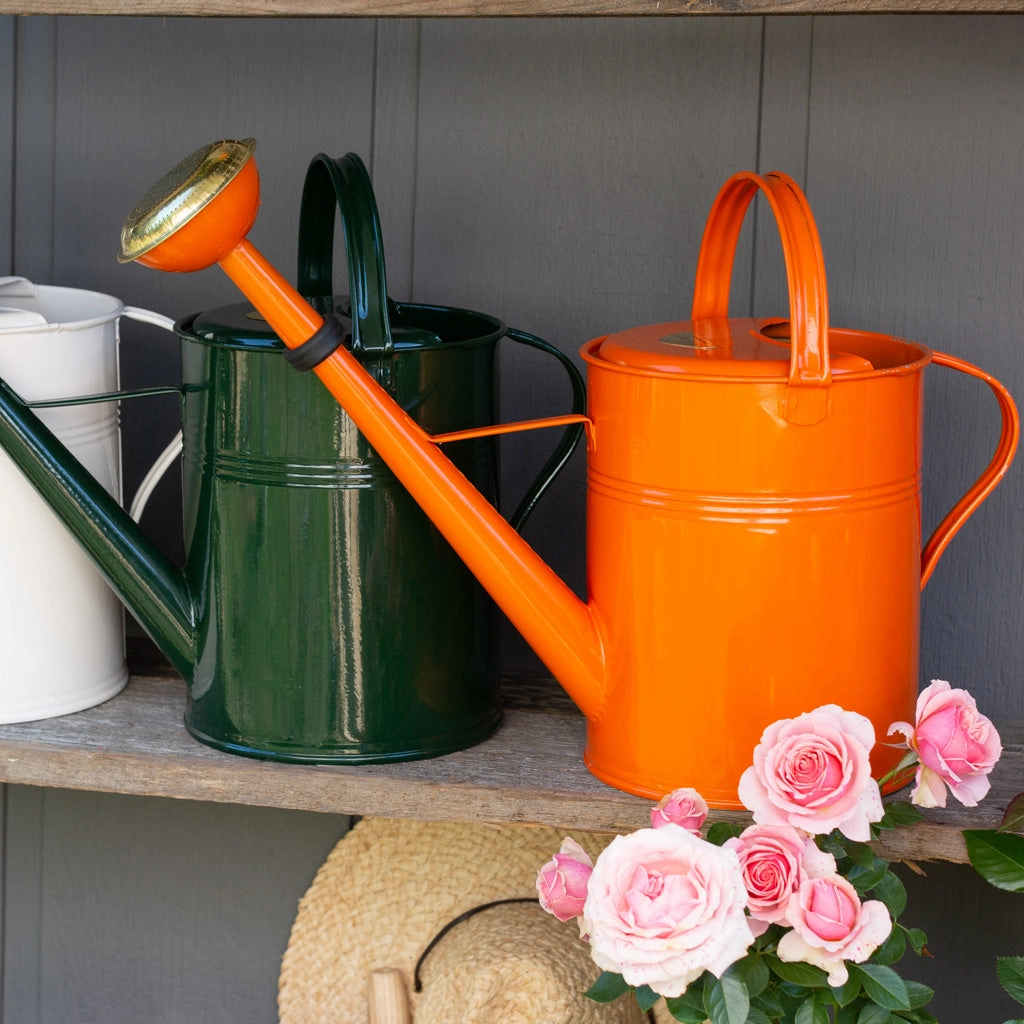 HG Garden Orange Zinc Watering Can, 9 Liter