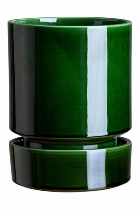Hoff Pot & Saucer Emerald 7.1,indoor flower container