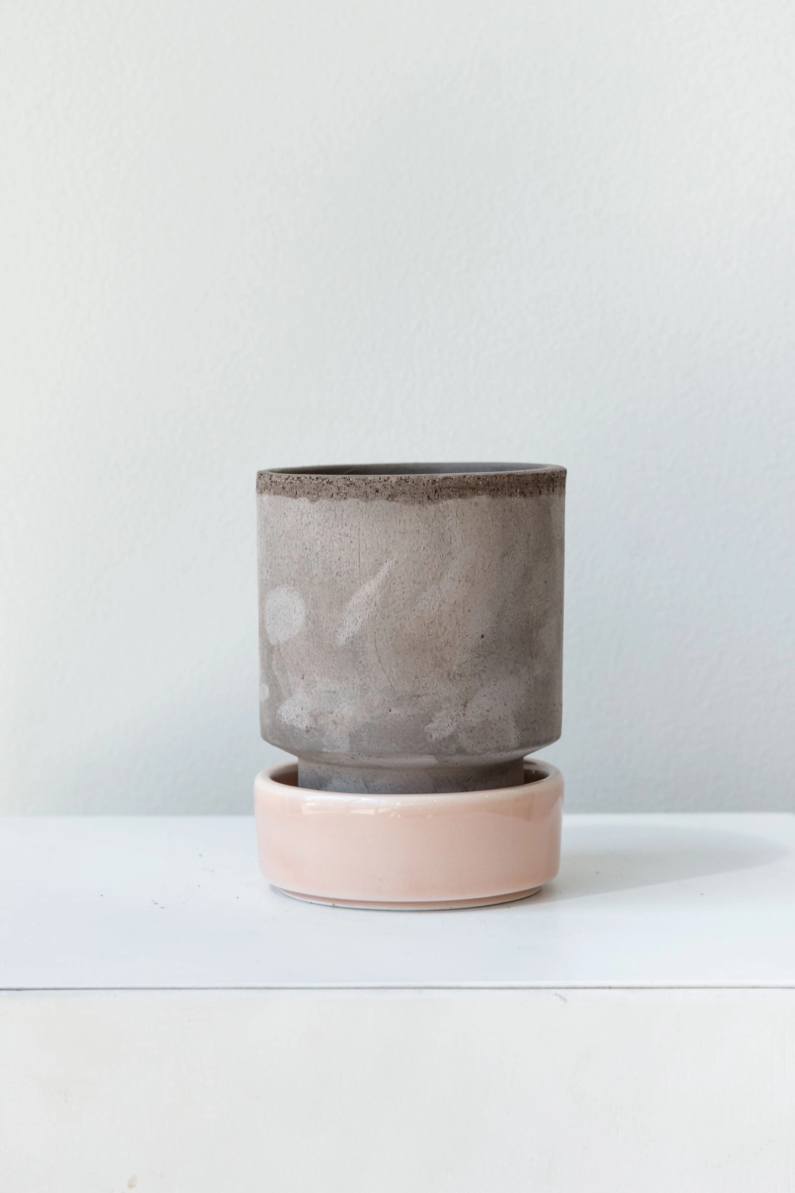 Hoff Pot & Saucer Grey & Quartz 3.1,indoor flower container