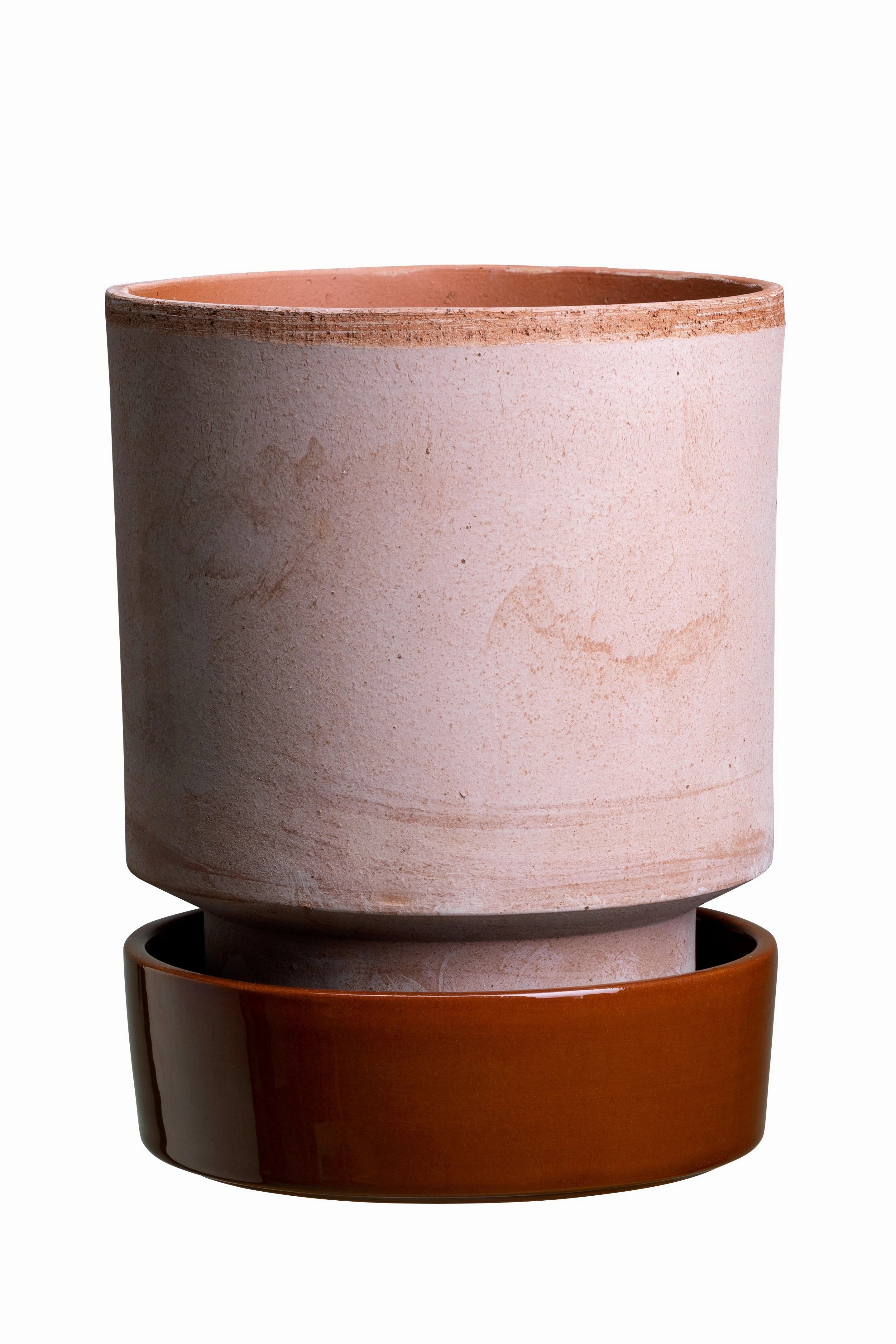 Hoff Pot & Saucer Rosa & Red 7.1
