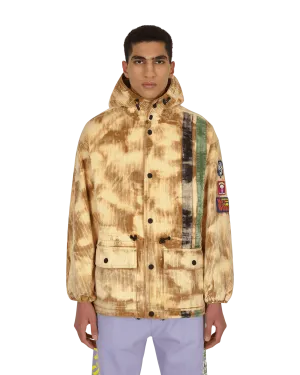 Cord-Rennjacke mit Kapuze in Beige