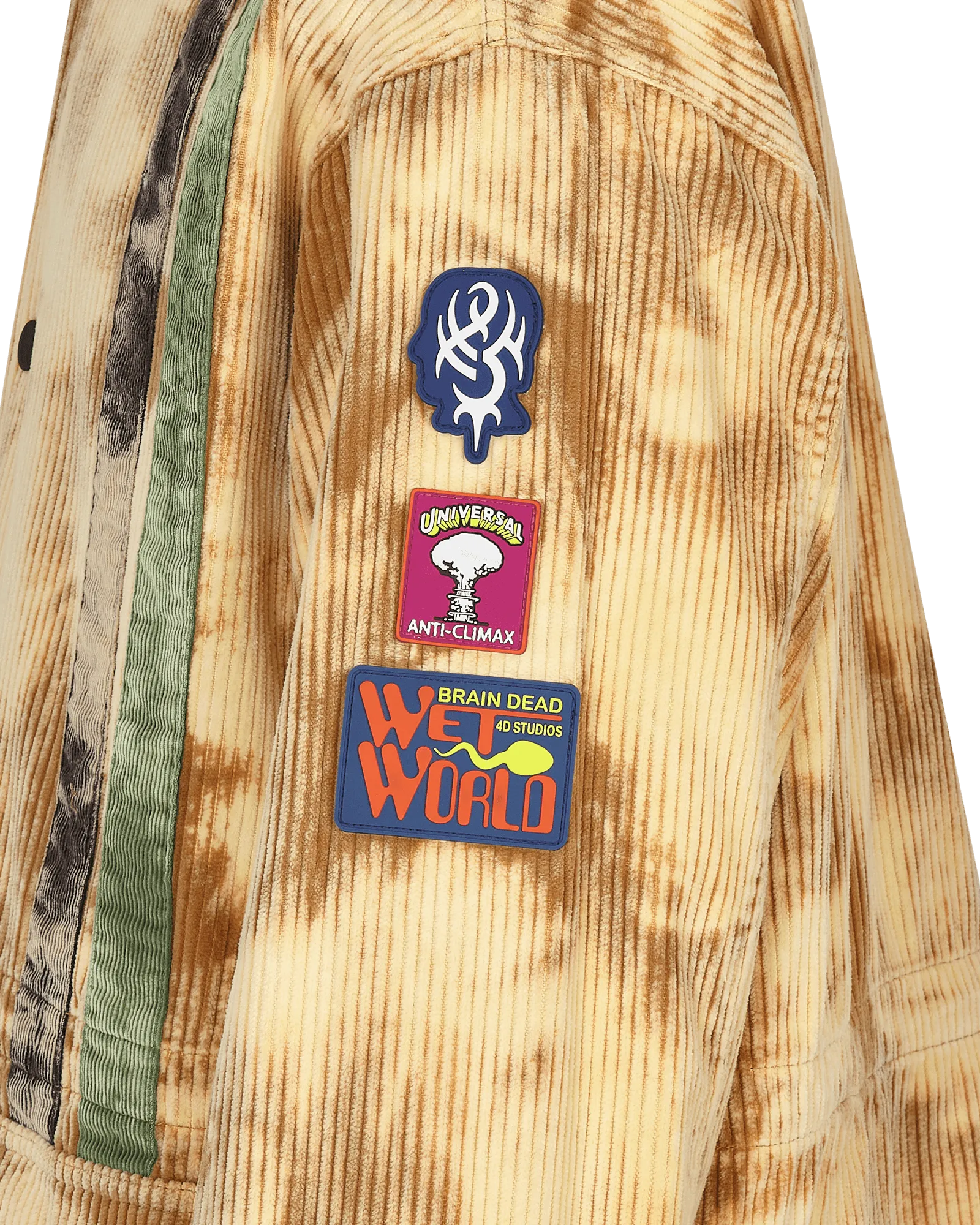 Cord-Rennjacke mit Kapuze in Beige