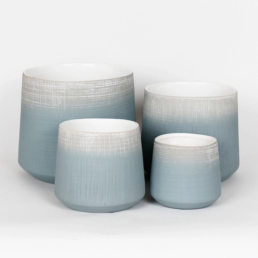 Horizon Collection Pots - Denim Blue,terracotta plant pot