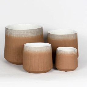 Horizon Collection Pots - Latte Brown,terracotta plant pot